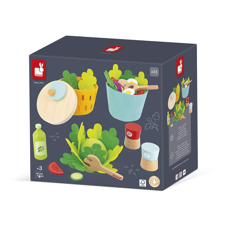 Janod My Mixed Salad Set - 33 Pieces for Creative Kitchen Play