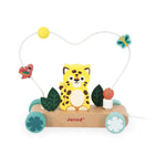Janod Pull-Along Tiger - Wooden Abacus for Early Walkers