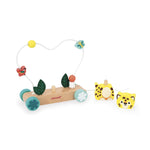 Janod Pull-Along Tiger - Wooden Abacus for Early Walkers