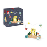 Janod Pull-Along Tiger - Wooden Abacus for Early Walkers