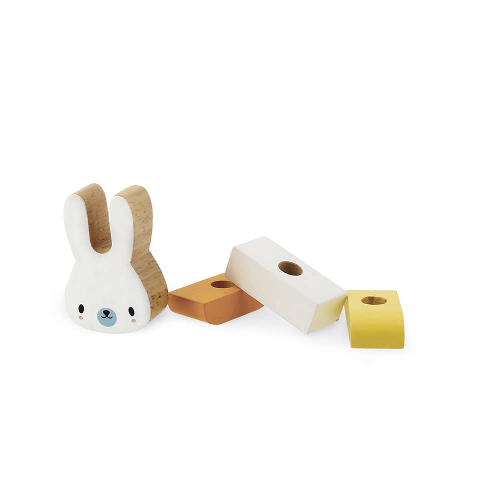 Janod Rabbit Bead Maze - Rocking Wooden Toy for Early Skills