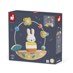 Janod Rabbit Bead Maze - Rocking Wooden Toy for Early Skills