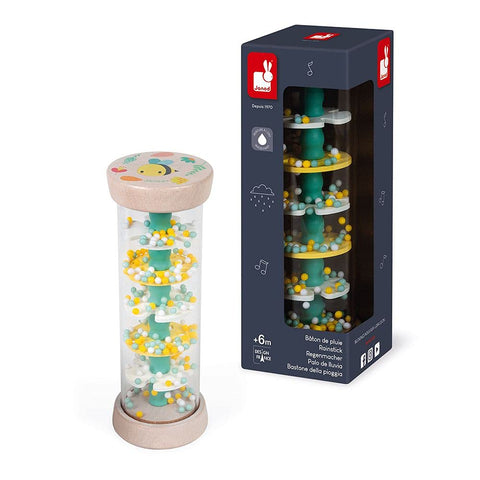 Janod Bumble Bee Rainstick - Soothing First Music Toy for Baby