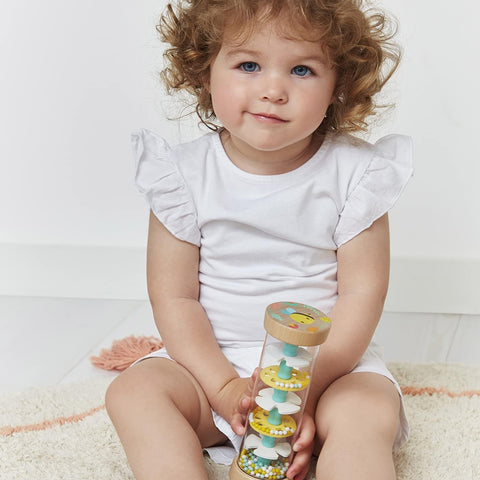 Janod Bumble Bee Rainstick - Soothing First Music Toy for Baby