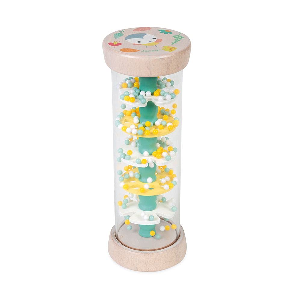 Janod Bumble Bee Rainstick - Soothing First Music Toy for Baby