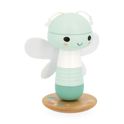Janod Stackable Dragonfly Toy - Wobbling Wooden Stacking Fun