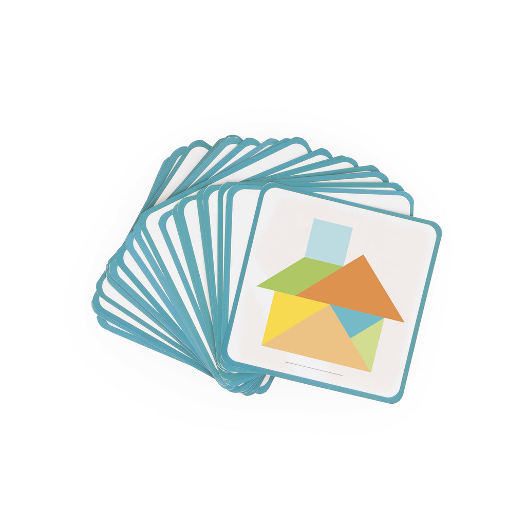 Janod Tangram Puzzle Game - 25 Cards for Creative Thinking