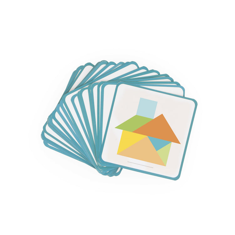 Janod Tangram Puzzle Game - 25 Cards for Creative Thinking