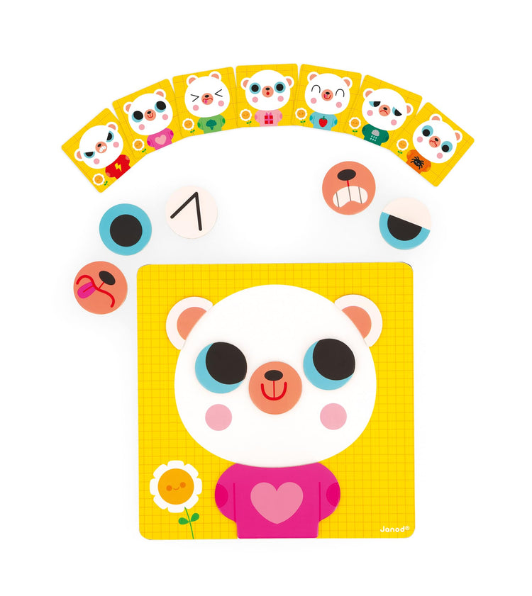 Janod Emotions Bear Magnetic Game - Fun Emotional Learning
