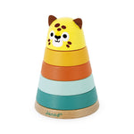 Janod Tropik Jaguar - 5 Wooden Stacking Pieces for Toddlers