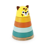 Janod Tropik Jaguar - 5 Wooden Stacking Pieces for Toddlers