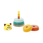 Janod Tropik Jaguar - 5 Wooden Stacking Pieces for Toddlers