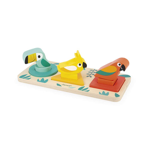 Janod Tropik My First Shapes - 3-in-1 Wooden Sorting Toy