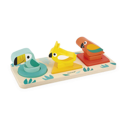 Janod Tropik My First Shapes - 3-in-1 Wooden Sorting Toy