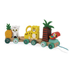 Janod Tropik Train - 11 Pieces and 3 Cars for First Steps