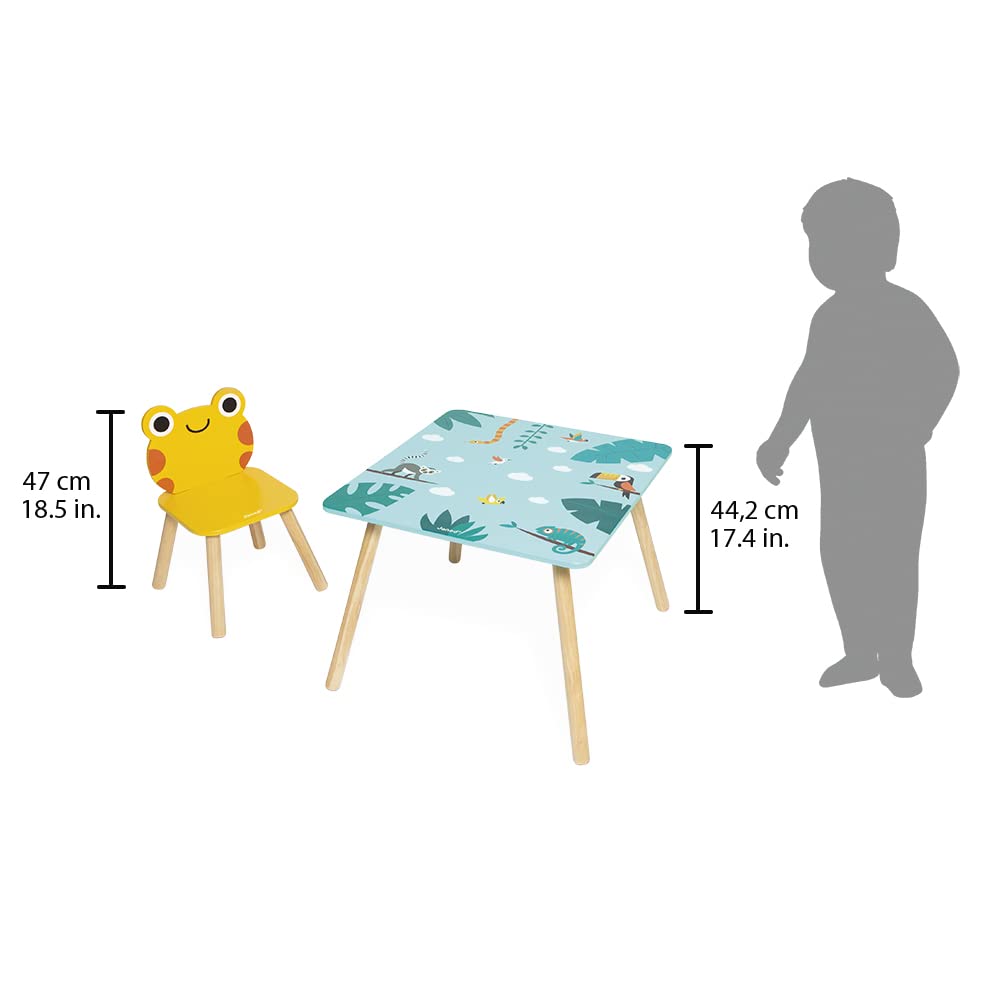 Janod Tropik Table and 2 Chairs - Frog and Jaguar Furniture