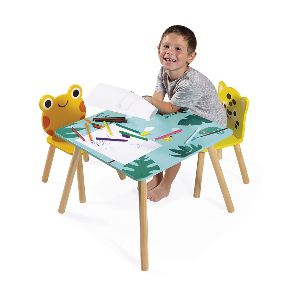 Janod Tropik Table and 2 Chairs - Frog and Jaguar Furniture