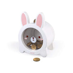 Janod Bunny Piggy Bank - Magnetic Wooden Saver for Kids