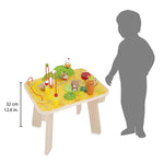 Janod Farm Activity Table - 8 Wooden Games for Toddlers