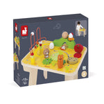 Janod Farm Activity Table - 8 Wooden Games for Toddlers