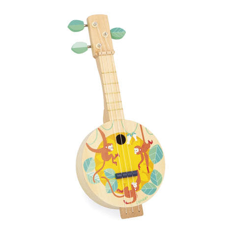 Janod Wooden Banjo - 3 Spare Strings for Young Musicians