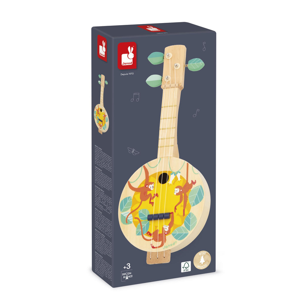 Janod Wooden Banjo - 3 Spare Strings for Young Musicians