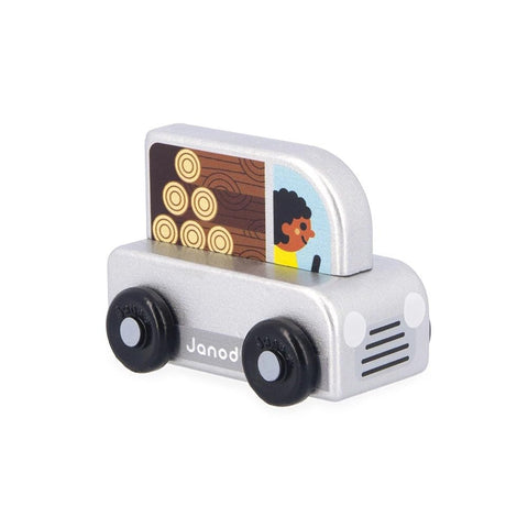 Janod Countryside Pickup Truck - FSC Wooden Push-Along Toy