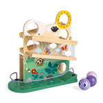 Janod Caterpillar Ball Track - Wooden Ramp Run for Toddlers