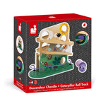 Janod Caterpillar Ball Track - Wooden Ramp Run for Toddlers
