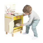 Janod Yellow Wooden Kitchen - 11 Accessories and Sound Knobs
