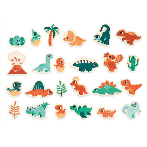 Janod Dino Magnets - Wooden Set for Creative Storytelling