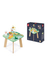Janod Pretty Meadow Activity Table - 7 Fun Wooden Games