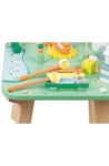 Janod Pretty Meadow Activity Table - 7 Fun Wooden Games