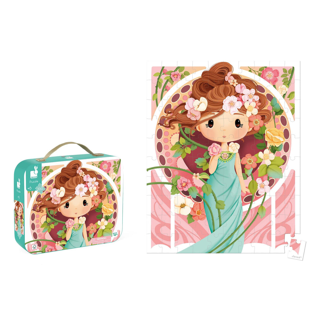Janod Mucha Puzzle - 100 Pieces in a Giftable Carry Case
