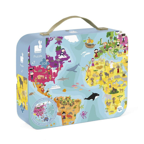 Janod Our Blue Planet Puzzle - 208 Double-Sided World Pieces