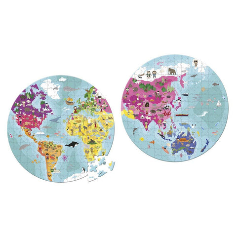Janod Our Blue Planet Puzzle - 208 Double-Sided World Pieces
