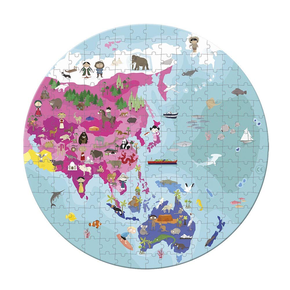 Janod Our Blue Planet Puzzle - 208 Double-Sided World Pieces