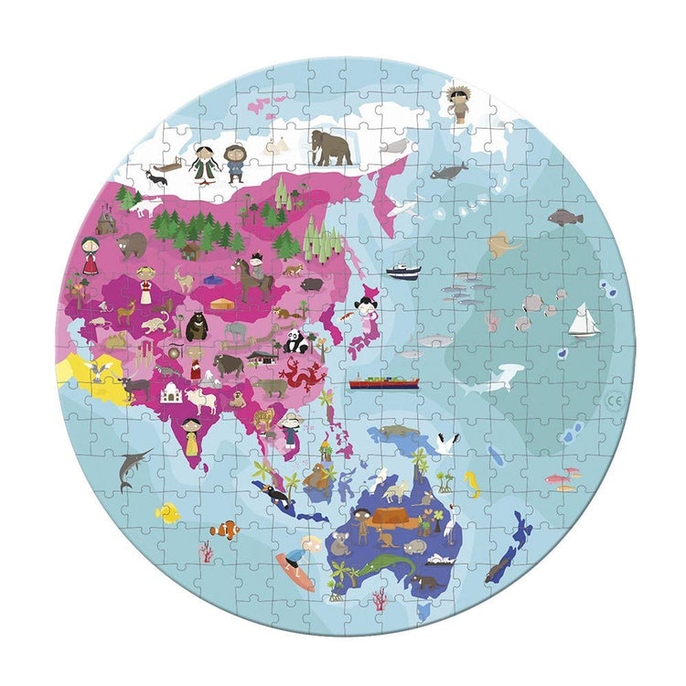 Janod Our Blue Planet Puzzle - 208 Double-Sided World Pieces