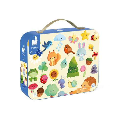 Janod Nature Jigsaw Puzzle - 20 Pieces in a Carrying Case