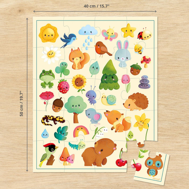 Janod Nature Jigsaw Puzzle - 20 Pieces in a Carrying Case
