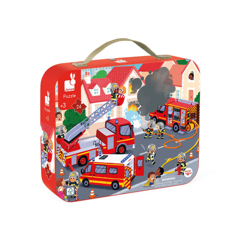 Janod Fire Rescue Jigsaw Puzzle - 24 Pieces in Gift Case