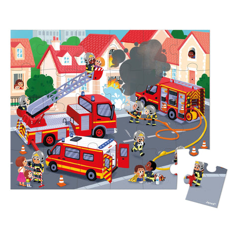 Janod Fire Rescue Jigsaw Puzzle - 24 Pieces in Gift Case