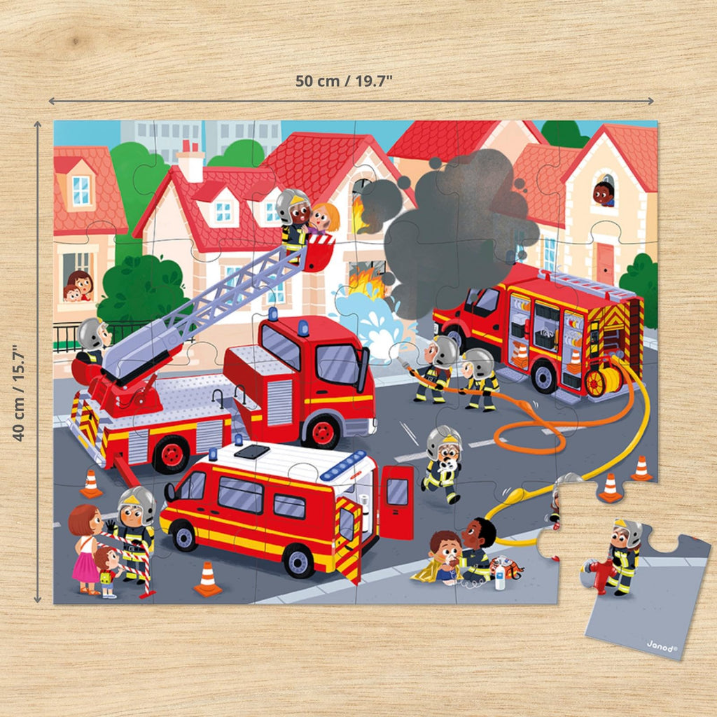 Janod Fire Rescue Jigsaw Puzzle - 24 Pieces in Gift Case