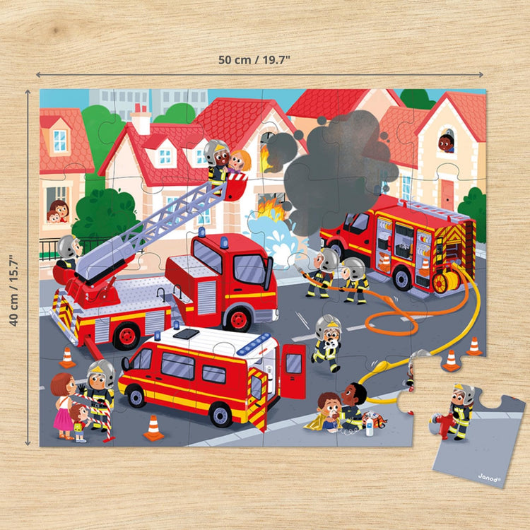 Janod Fire Rescue Jigsaw Puzzle - 24 Pieces in Gift Case