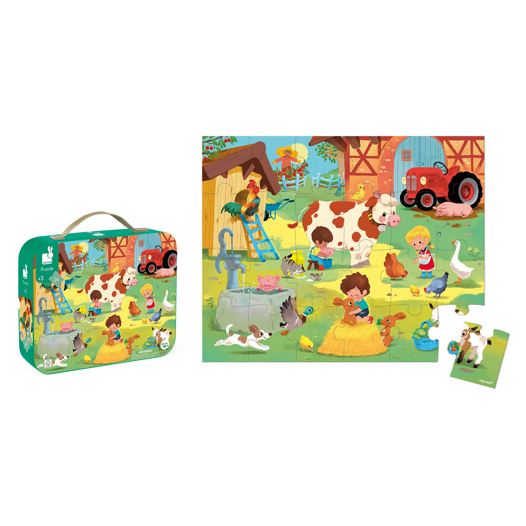 Janod Day at the Palace Puzzle - 24 Pieces With Carry Case