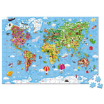 Janod Giant World Map Puzzle - 300 Pieces for Discovery