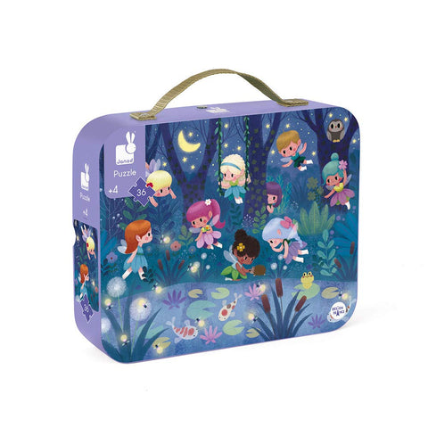 Janod Fairies Water Lilies Puzzle - 36 Pieces With Case