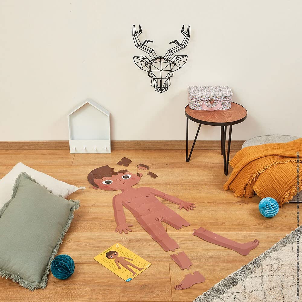Janod Human Body Puzzle Set - 4 Giant Glow-in-Dark Puzzles