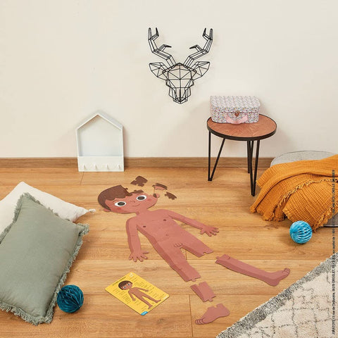 Janod Human Body Puzzle Set - 4 Giant Glow-in-Dark Puzzles