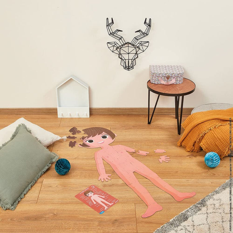 Janod Human Body Puzzle Set - 4 Giant Glow-in-Dark Puzzles